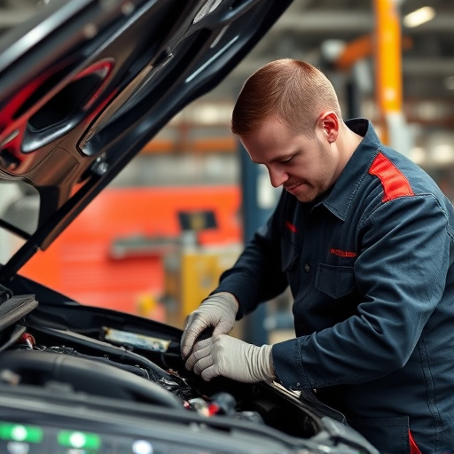 auto technician working