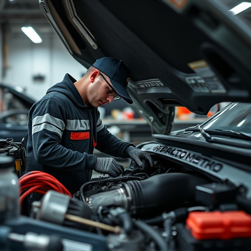 auto technician working