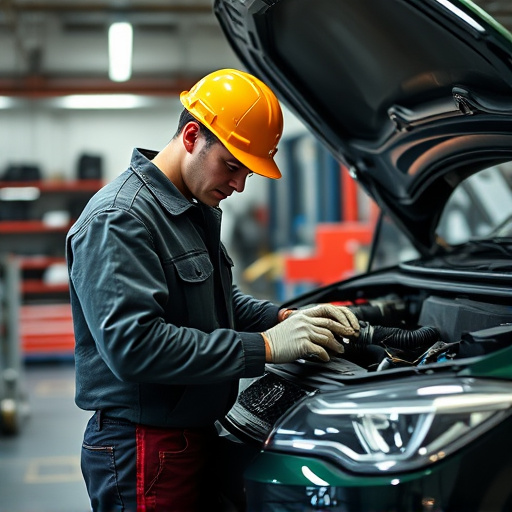 auto technician working