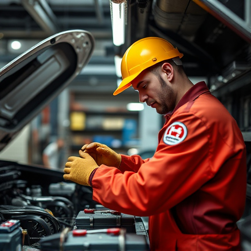auto technician working