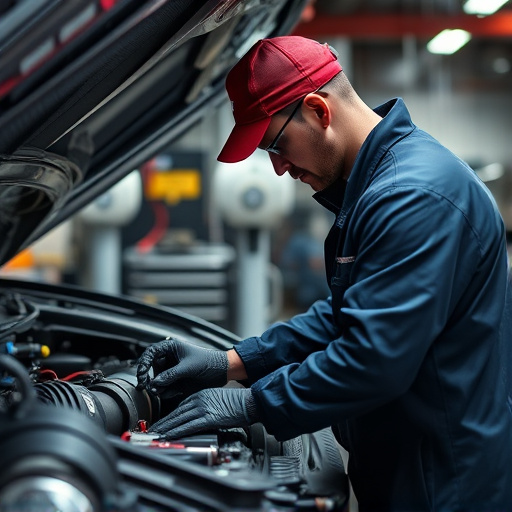 auto technician working