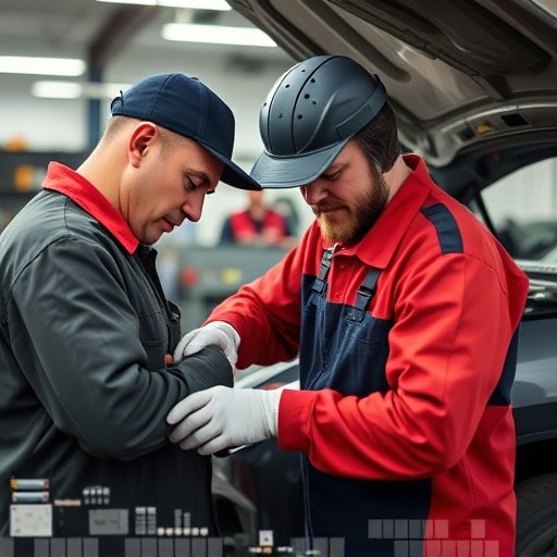 auto technician working