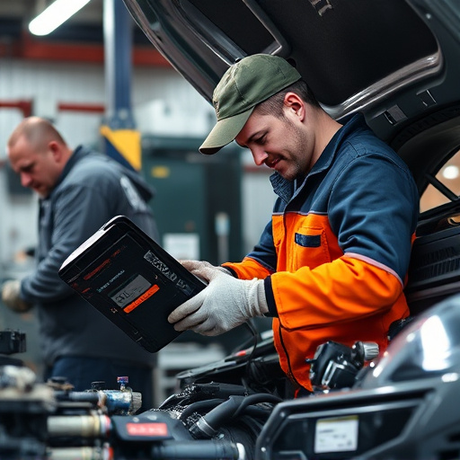 auto technician working