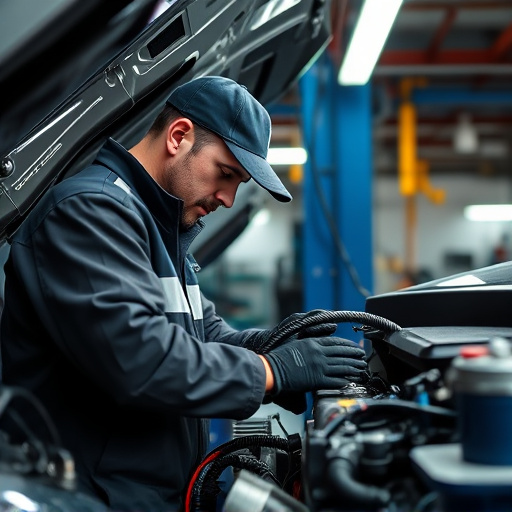 auto technician working