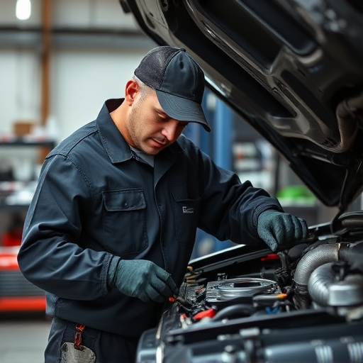 auto technician working