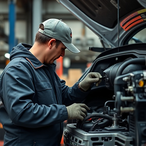 auto technician working