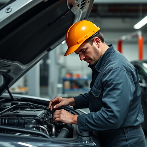 auto technician working