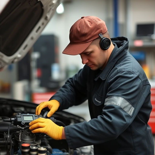 auto technician working