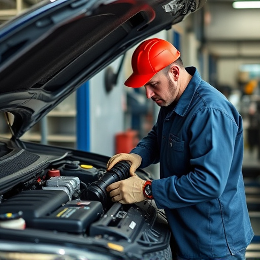auto technician working