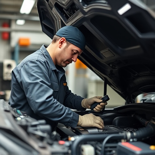 auto technician working