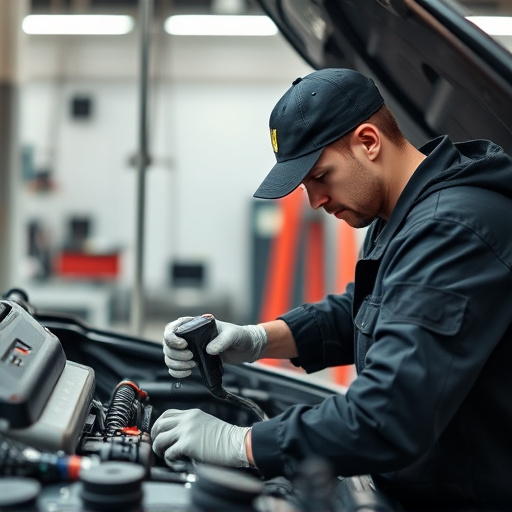auto technician working