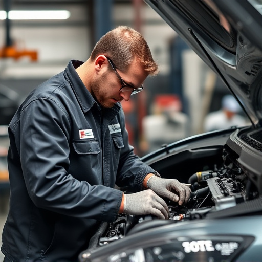 auto technician working