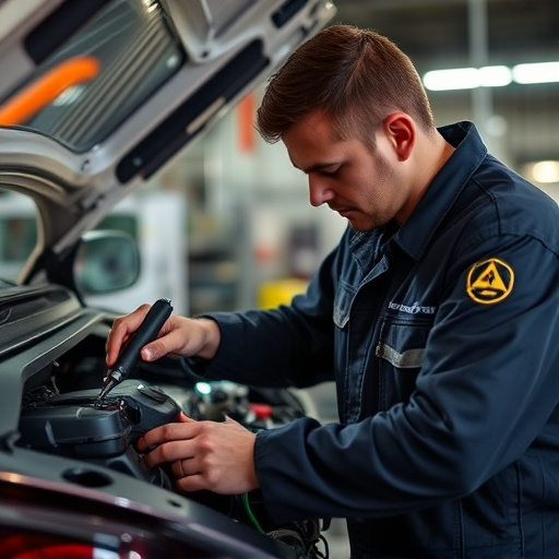 auto technician working