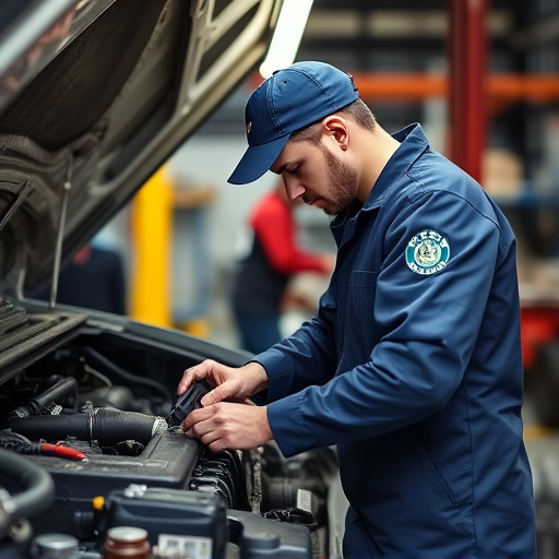 auto technician working