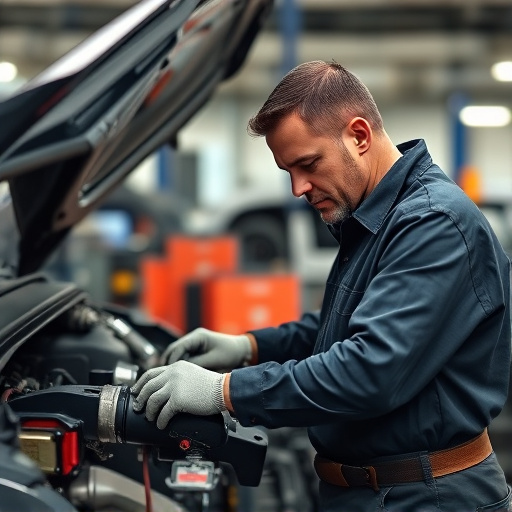 auto technician working
