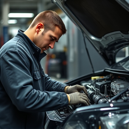 auto technician working