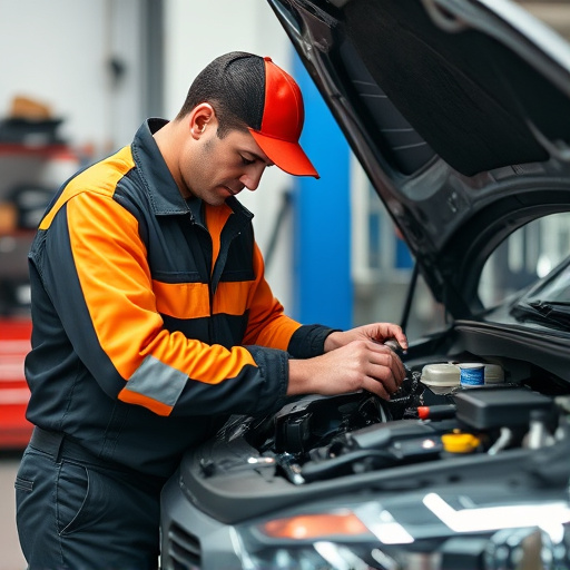 auto technician working