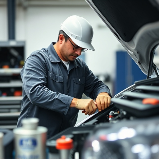 auto technician working