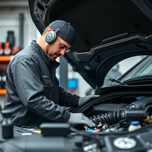 auto technician working