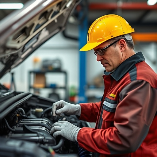 auto technician working