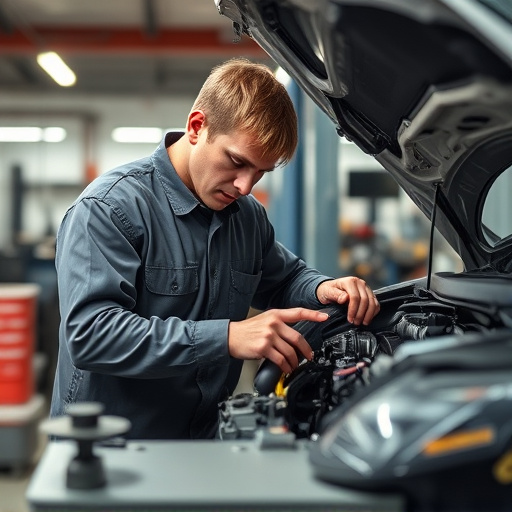 auto technician working