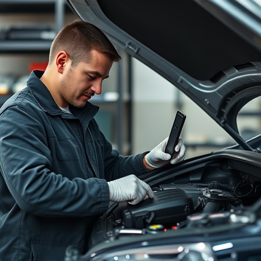 auto technician working