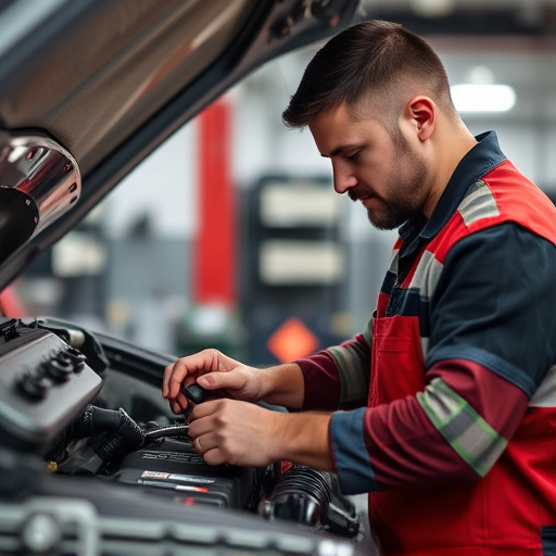 auto technician working