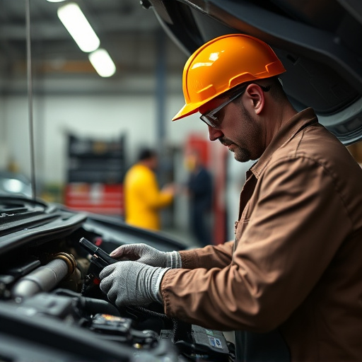 auto technician working