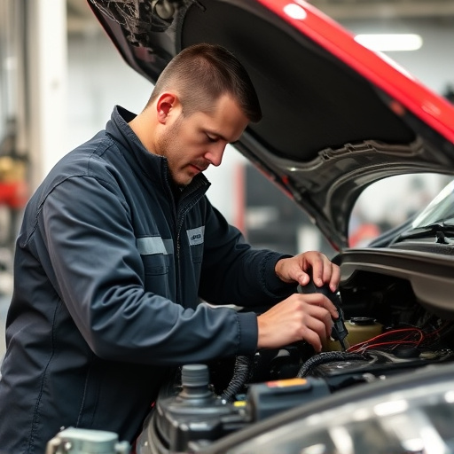 auto technician working