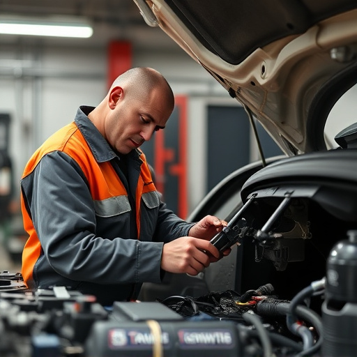 auto technician working
