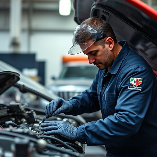 auto technician working