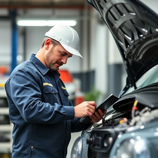 auto technician working