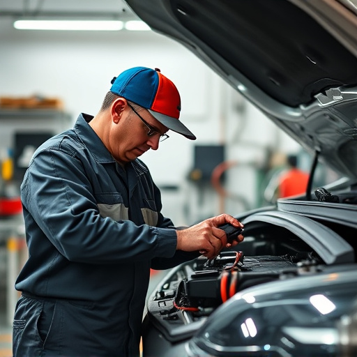 auto technician working
