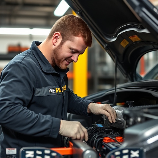auto technician working