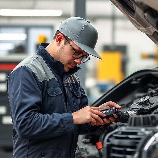 auto technician working