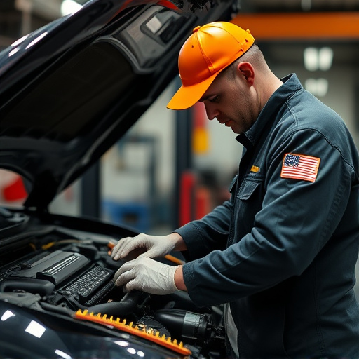 auto technician working