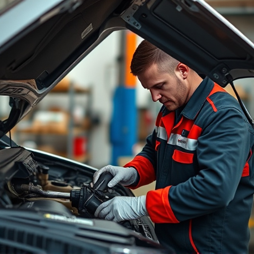 auto technician working
