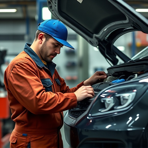 auto technician working