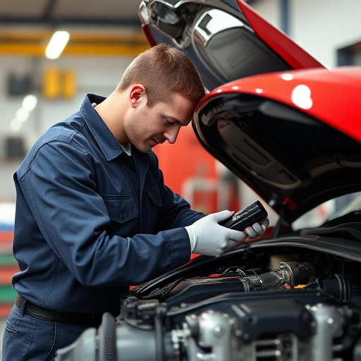 auto technician working
