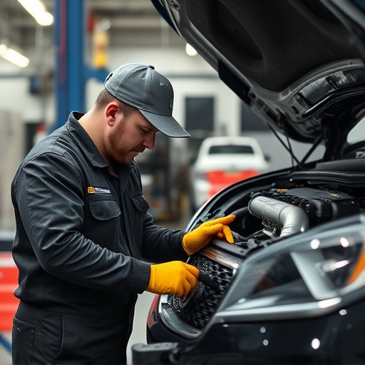 auto technician working
