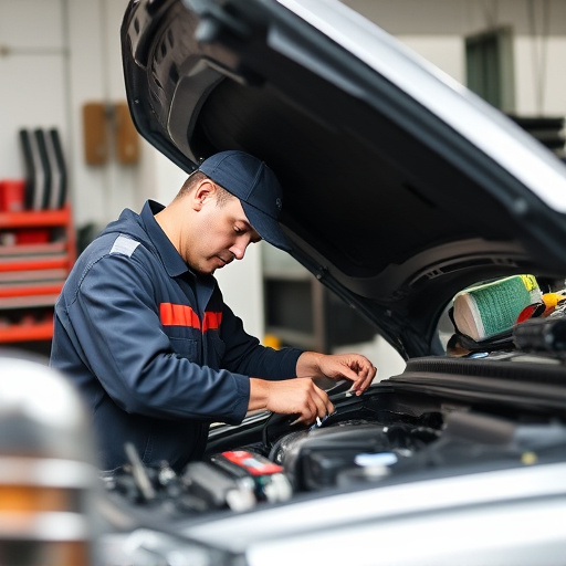 auto technician working