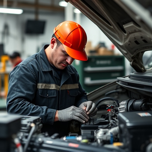 auto technician working