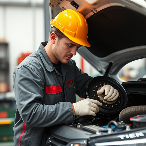 auto technician working