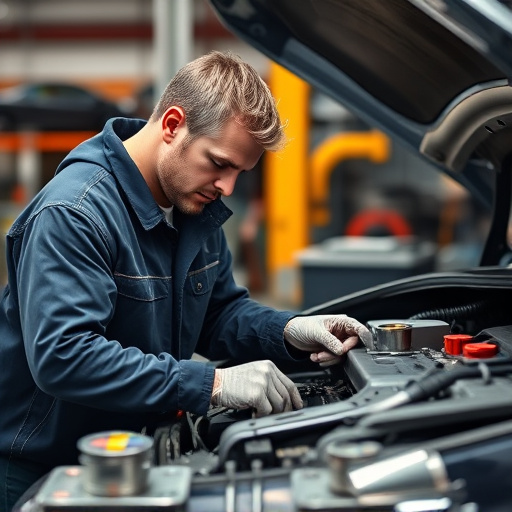 auto technician working