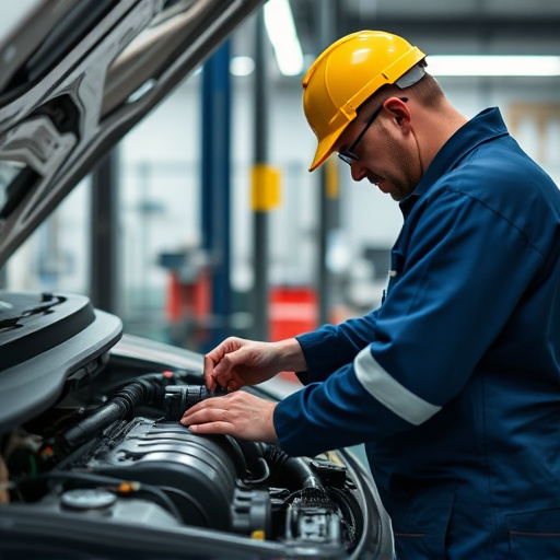 auto technician working