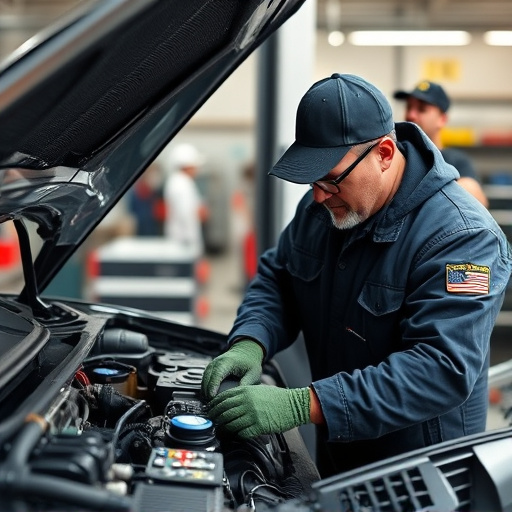 auto technician working