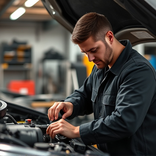 auto technician working