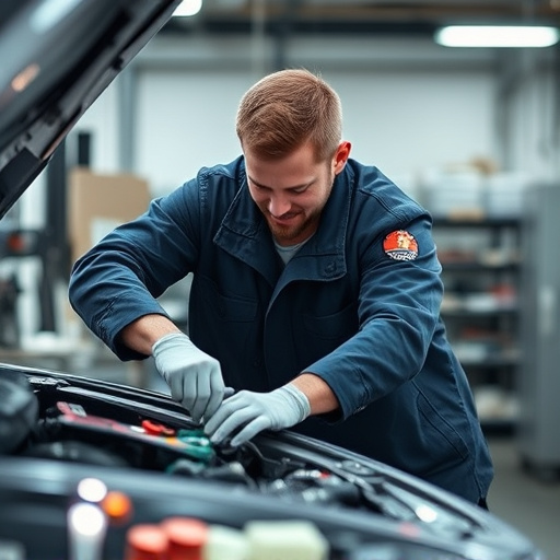auto technician working