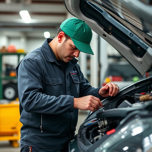 auto technician working