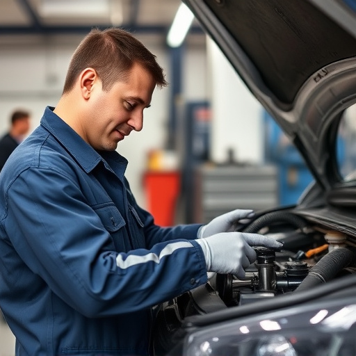 auto technician working